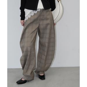 パンツ チェック カーブワイドパンツ chw26s145 レディース メンズ