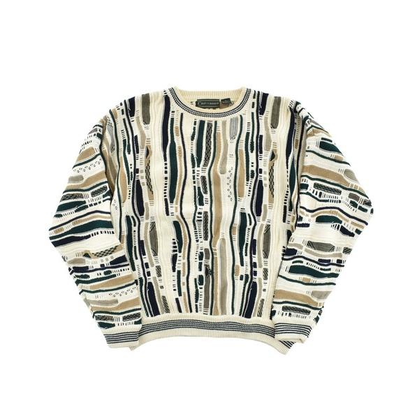 セーター ニット 「USED」90’s CROFT ＆ BARROW コットン 3Dニット メンズ ...