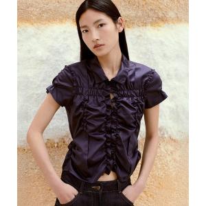ブラウス シャツ WRINKLE HALF SLEEVE SHIRT レディース