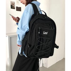 デイバック リュック Lee/撥水ポリ/ドローコードリュック/約28L/多ポケット/大容量/通勤・通学/PC収納/ユニセックス レディース