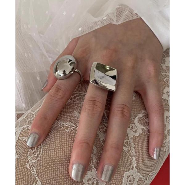 指輪 リング Square ＆ Round Metal Rings レディース