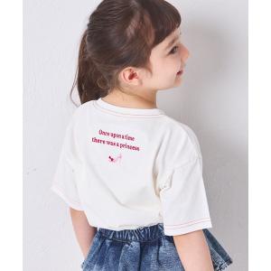 tシャツ 「綿100%」ガールズ ワンポイント ストーリー刺繍 半袖Tシャツ キッズ 子供服 女の子