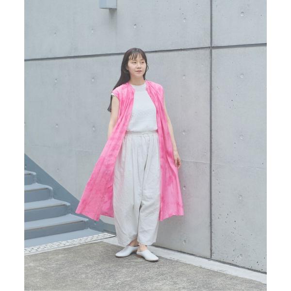 ワンピース 100/1cotton cupra diffused dye 2way gather s...