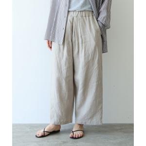 yuni ワイドパンツ パンツ L/C/Pe washer check gum tuck pants