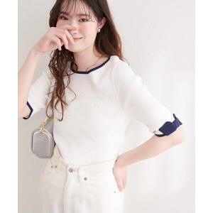 ニット セーター 「osono」配色リボンニット レディース