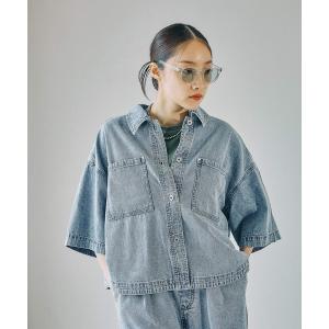 ブラウス シャツ デニムBIGショートシャツ/SS　639529 レディース