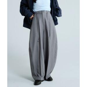 スラックス パンツ バックタックコクーンパンツ/663465 レディース