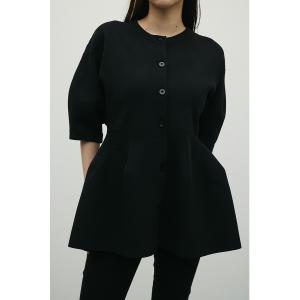 カーディガン ペプラムフォルムスリーブカーデ レディース