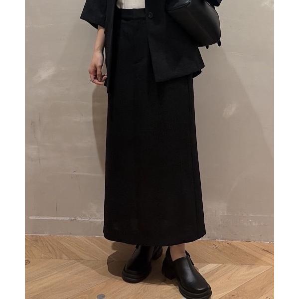 スカート リネンライクストレートスカート