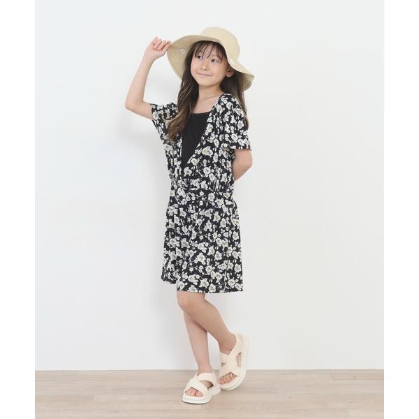 オールインワン 花柄ドットオールインワン サロペット キッズ 子供服 女の子