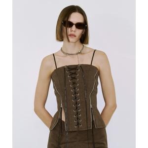LACEUP SWEAT BUSTIER/レースアップスウェットビスチェ レディース
