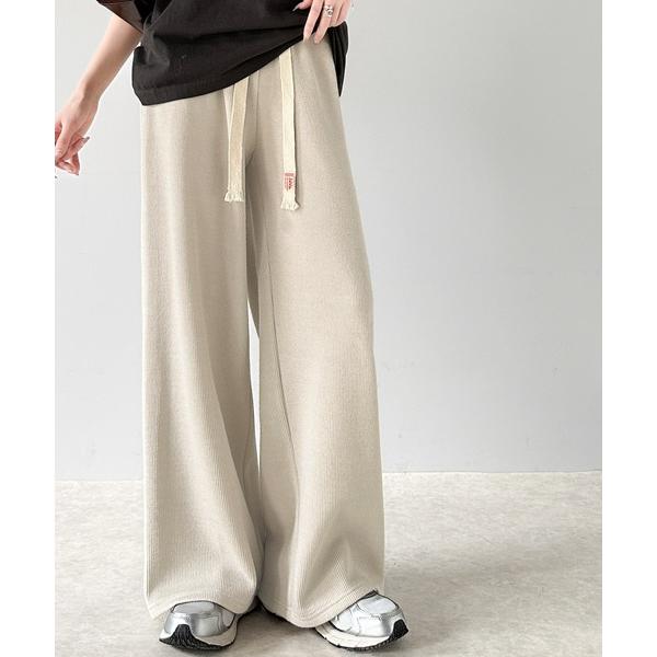 「Java」 イージーパンツ LARGE ライトグレー レディース