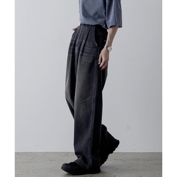 「INTER FACTORY」 デニムパンツ SMALL ブラック メンズ