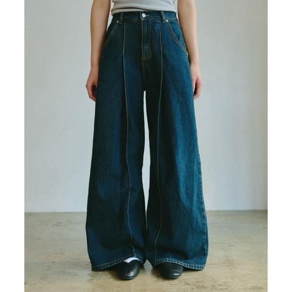 「INTER FACTORY」 デニムパンツ MEDIUM ブルー レディース