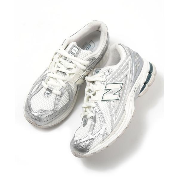 「New Balance」 ローカットスニーカー 24.5cm シルバー レディース