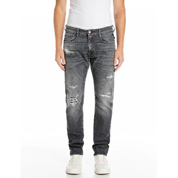 「REPLAY」 デニムパンツ 36inch ダークグレー メンズ