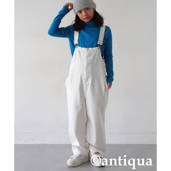 「antiqua」 「KIDS」オーバーオール 150 ホワイト キッズ