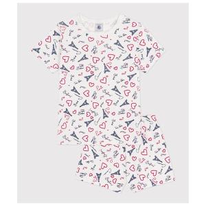 PETIT BATEAU（プチバトー） パジャマ ハートプリント半袖パジャマ