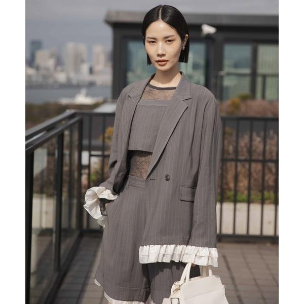 ジャケット テーラードジャケット 「オフィスライン」Wテーラーオーバージャケット　637918 レデ...