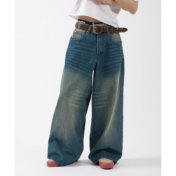 パンツ WIDE STRAIGHT DENIM PANTS／ワイドストレートデニム メンズ レディー...
