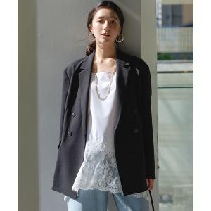 ジャケット テーラードジャケット 「セットアップ着用可」TENNEN TOUCH ダブルブレスト ジャケット レディース