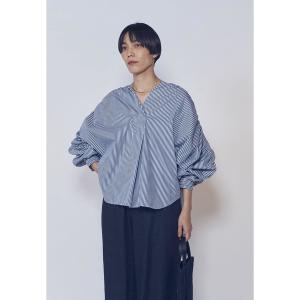 ブラウス シャツ ギャザーブラウス レディース