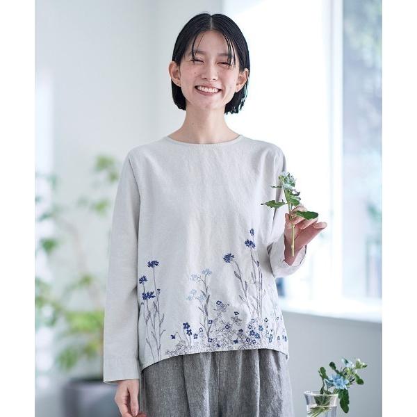 サニークラウズ　春の野花刺しゅうトップス レディース