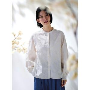ブラウス シャツ サニークラウズ　桜の花刺しゅうブラウス「レディース」 レディース