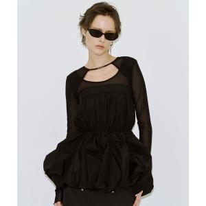 ブラウス シャツ FOLD TAFFETA BLOUSE/フォールドタフタブラウス レディース