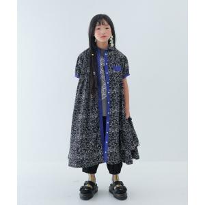 ワンピース manyBearカラフルシャツワンピース キッズ 子供服 女の子