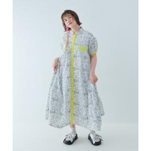 ワンピース manyBearカラフルシャツワンピース  laides