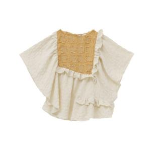 ブラウス シャツ フリンジフレアースリーブ  laides レディース