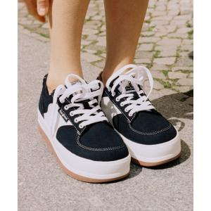 「poseganch」 ローカットスニーカー 23.5cm ブラック レディース