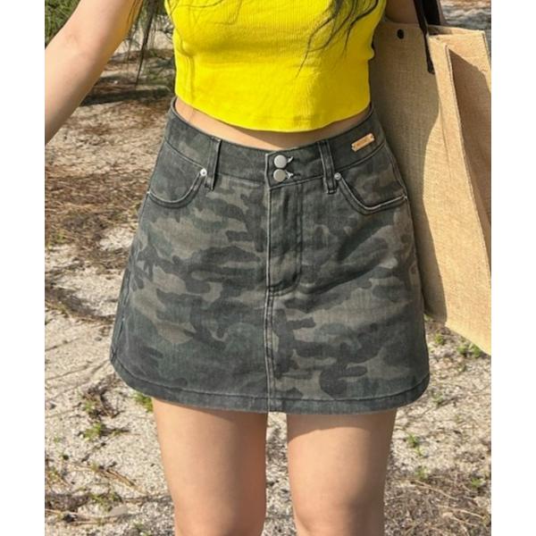「INTER FACTORY」 ミニスカート SMALL グリーン レディース