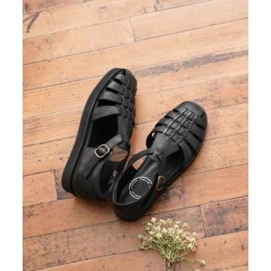 「Piedi Nudi」 「hocco」フラットサンダル 23.0cm ブラック レディース