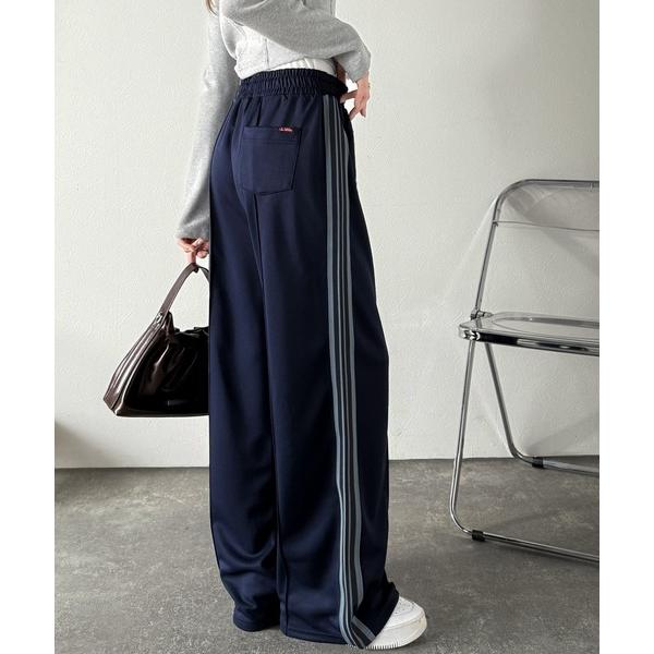 「Java」 ジャージパンツ MEDIUM ネイビー レディース