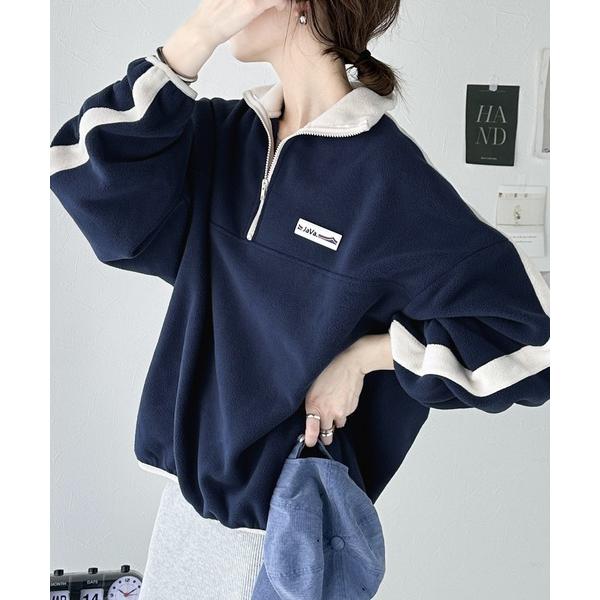 「Java」 長袖カットソー MEDIUM ネイビー レディース