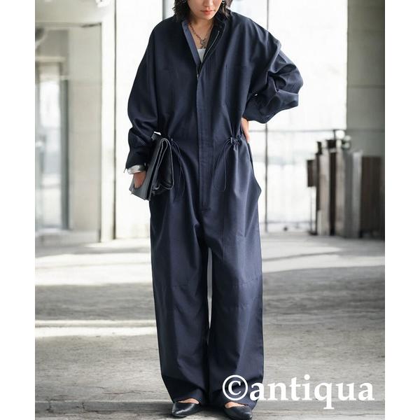 「antiqua」 オールインワン R ブルーグレー レディース