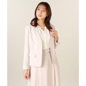 「LAISSE PASSE」 ノーカラージャケット 36 ピンク レディース