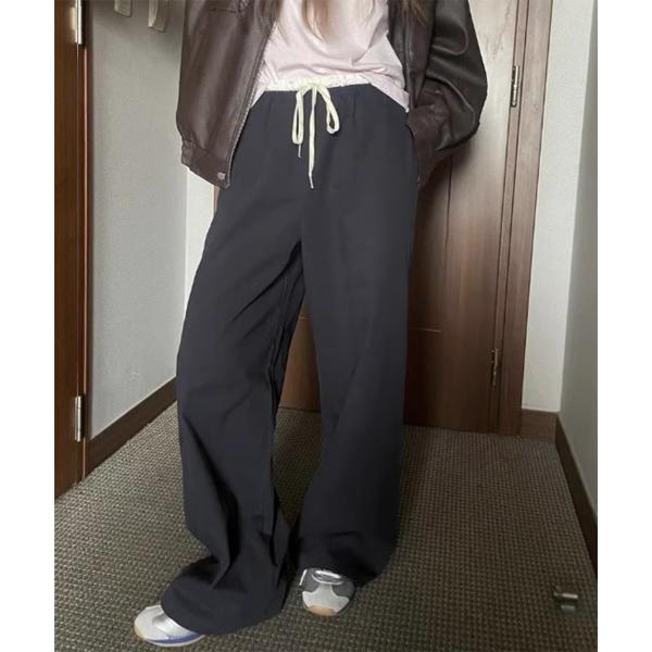 「by muni:r」 イージーパンツ FREE ブラック レディース