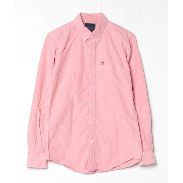 「American Eagle」 長袖シャツ S ピンク メンズ