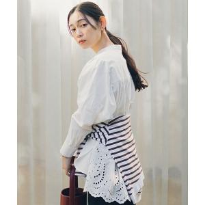 ブラウス シャツ カットワークレースシャツ レディース