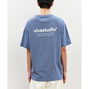 「VIVASTUDIO」 半袖Tシャツ SMALL インディゴブルー メンズ