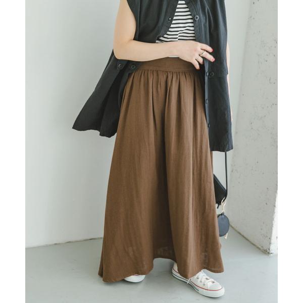 「ITEMS URBANRESEARCH」 フレアスカート FREE キャメル レディース