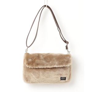 「HEAD PORTER」 ワンポイントショルダーバッグ - ブラウン レディース