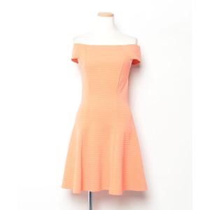 「asos」 ボーダー柄ノースリーブワンピース 36 オレンジ レディース