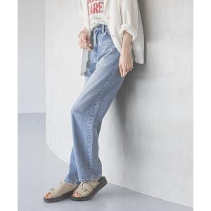 「GLOBAL WORK」 デニムパンツ X-LARGE ライトブルー レディース