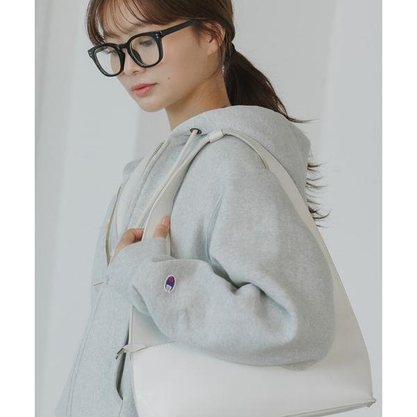 「Champion」 ジップアップパーカー M シルバーグレー メンズ