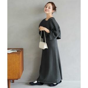 「titivate」 ノースリーブワンピース - チャコール レディース