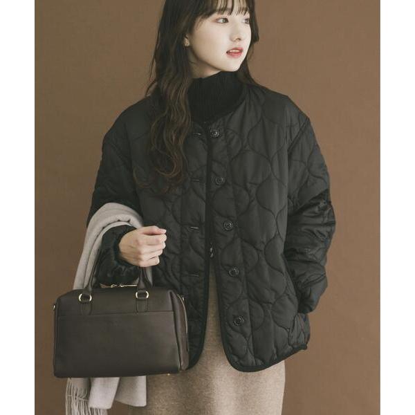 「ITEMS URBANRESEARCH」 ノーカラージャケット FREE ブラック レディース
